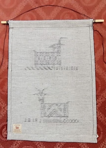 Arazzino 2 caprette, disegno "Maria Lai" 1